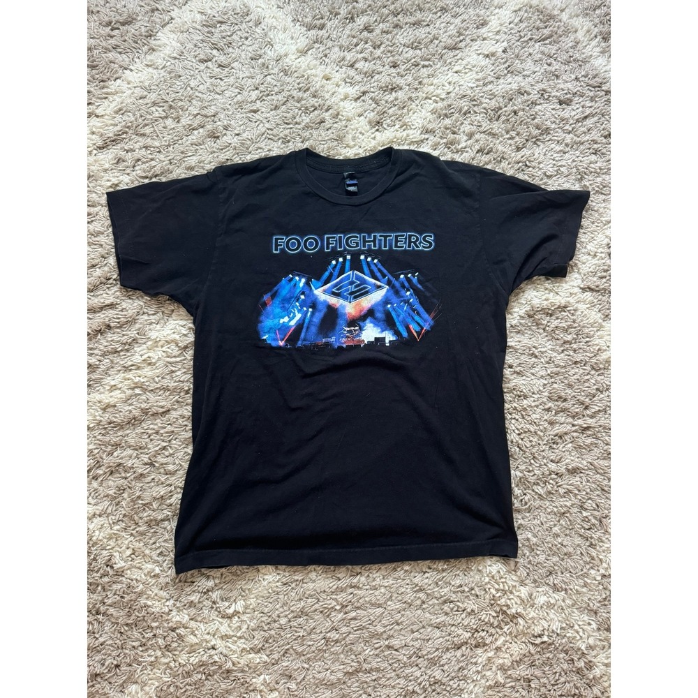 Foo Fighters Concrete and Gold World Tour 2018 T-Shirt Mens Large Black